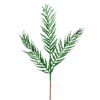 Vickerman L193004 21" Green Glitter Feather Fern Artificial Christmas Spray. Includes 12 Sprays Per Pack.