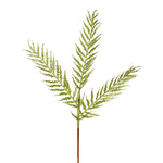 Vickerman L193013 21" Lime Glitter Feather Fern Artificial Christmas Spray. Includes 12 Sprays Per Pack.