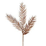 Vickerman L193028 21" Copper Glitter Feather Fern Artificial Christmas Spray. Includes 12 Sprays Per Pack.