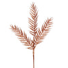Vickerman L193058 21" Rose Gold Glitter Feather Fern Artificial Christmas Spray. Includes 12 Sprays Per Pack.