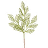 Vickerman L194013 21" Lime Glitter Coleus Leaf Lace Artificial Christmas Spray. Includes 12 Sprays Per Pack.
