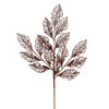 Vickerman L194015 21" Chocolate Glitter Coleus Leaf Lace Artificial Christmas Spray. Includes 12 Sprays Per Pack.
