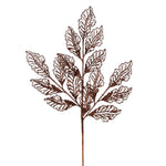 Vickerman L194015 21" Chocolate Glitter Coleus Leaf Lace Artificial Christmas Spray. Includes 12 Sprays Per Pack.