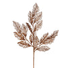 Vickerman L194028 21" Copper Glitter Coleus Leaf Lace Artificial Christmas Spray. Includes 12 Sprays Per Pack.