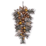 Vickerman L211332 32" Copper And Gold Deco Teardrop