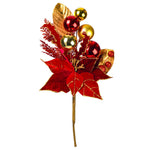 Vickerman L212717 17" Red Poinsettia Deco Pick 2 Per Box