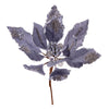 Vickerman L217207 9" Artificial Silver Double Sided Velvet Poinsettia Christmas Pick 2 Per Bag