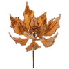 Vickerman L217408 14" Artificial Gold Double Sided Velvet Poinsettia Christmas Pick