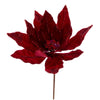 Vickerman L217603 14" Artificial Red Double Sided Velvet Poinsettia Christmas Pick