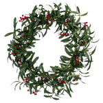 Vickerman L225724 24" Red Berry And Mistletoe Wreath.