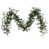 Vickerman L225772 72" Red Berry And Mistletoe Garland.