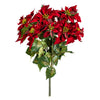Vickerman L225918 18" Red Poinsettia And Leaf Bush.