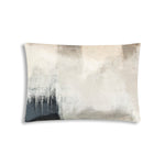 Lapis Grey Pillow Embroidered Decorative Cushion with Velvet Surface Modern Glam Style By Cloud9