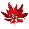 Vickerman LF202203 16" X 22" Red Velvet Sequin Poinsettia Artificial Christmas Pick