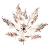 Vickerman LF202238 16" X 22" Champagne Velvet Sequin Poinsettia Artificial Christmas Pick