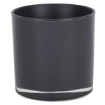 Vickerman LG180517 6" Black Painted Round Glass Container