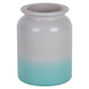 Vickerman LG180613 5.8" Crystal Gray Ombre Round Glass Container Set Of 2