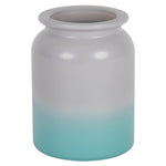 Vickerman LG180613 5.8" Crystal Gray Ombre Round Glass Container Set Of 2