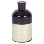 Vickerman LG180917 8" Black Glass Bottle With Gold Base
