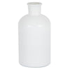 Vickerman LG181011 8" White Painted Glass Bottle Set Of 2