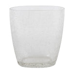Vickerman LG181400 8.6" Clear Crackle Glass Oval Vase
