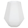 Vickerman LG182011 8.6" White Hexagon Glass Vase