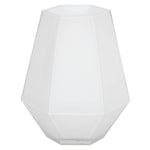 Vickerman LG182011 8.6" White Hexagon Glass Vase