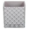 Vickerman LG182413 4" Crystal Gray Square Glass Container Set Of 2