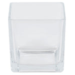 Vickerman LG184601 4" Clear Cube Glass Container. Includes Four Pieces Per Set.