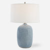 Uttermost 30249 Jubilee Sky Blue Ceramic Table Lamp with Cobalt Mottled Accents