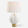 Uttermost 30257-1 In Bloom White Table Lamp with Porcelain Body and Brass Accents