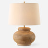 Uttermost 30346-1 Urbino Aged Terracotta Table Lamp with Linen Shade and Antique Brass Accents