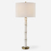 Uttermost 30354 Unify Alabaster Bamboo-Inspired Table Lamp with Brass Accents