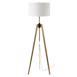 Uttermost 30357 Anchorage Tripod Floor Lamp in Antique Brass and Black Iron