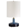 Uttermost 30364-1 Abyss Blue Ombre Ceramic Table Lamp with Brass Details