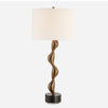 Uttermost 30454-1 Remolino Bronze Table Lamp with Cast Iron Body Black Marble Base