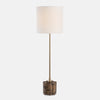 Buffet Lamp with Marble & Brass – Elegant Brown Finish