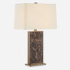 Uttermost 30501-1 Lafferty Emperador Dark Brown Marble Table Lamp with Brass Frame