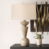 Uttermost 30475 Cullum Geometric Table Lamp with Sand Stone Finish