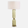 Uttermost 30471 Mirah Olive Glass Table Lamp with Fluted Texture White Linen Shade
