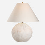 Uttermost 30490 Meryl Aged White Porcelain Table Lamp with Antique Brass Accents