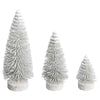 Vickerman LS190311 3"-5"-7" White Oval Pine Artificial Christmas Tree Set Of 3