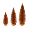 Vickerman LS190788 7"-9"-11" Copper Glitter Oval Pine Artificial Christmas Tree Set Of 3