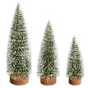 Vickerman LS190791 7"-9"-11" Frosted Green Oval Pine Artificial Christmas Tree Set Of 3