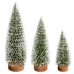 Vickerman LS190791 7"-9"-11" Frosted Green Oval Pine Artificial Christmas Tree Set Of 3
