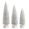 Vickerman LS191211 12"-14"-16" White Oval Pine Artificial Christmas Tree Set Of 3