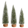 Vickerman LS191291 12"-14"-16" Frosted Green Oval Pine Artificial Christmas Tree Set Of 3