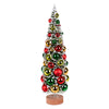 Vickerman LS203418 18" Vintage Tabletop Frosted Green Artificial Christmas Tree Red Frosted Green Gold Ornament