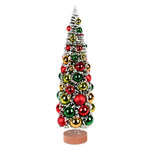 Vickerman LS203418 18" Vintage Tabletop Frosted Green Artificial Christmas Tree Red Frosted Green Gold Ornament