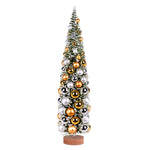 Vickerman LS203624 24" Vintage Tabletop Frosted Green Artificial Christmas Tree Silver And Gold Ornament